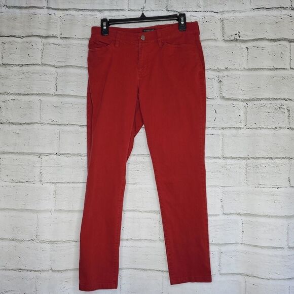 Eileen Fisher red ankle pants jeans size 8 - Picture 1 of 7